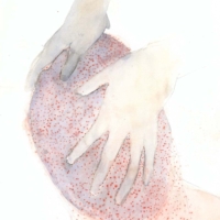 Die Maske - Aquarel, potlood op papier - 50 x 40 cm - 2014