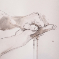 MANGEL - Installatie - Houtskool, houtas op papier - 2016