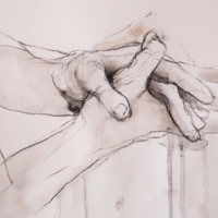 MANGEL - Installatie - Houtskool, houtas op papier - 2016