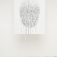 Zonder titel - Houtskool, katoen op papier - 140 x 100 cm - 2014